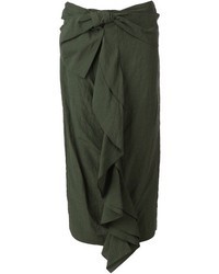 Marni Draped Ruffle Midi Skirt