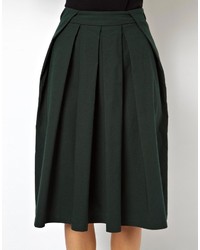 Asos Midi Skirt With Pleat Detail