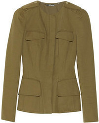 Alexander McQueen Cotton Twill Military Jacket