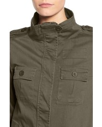 Petite Press Lightweight Stretch Cotton Military Jacket