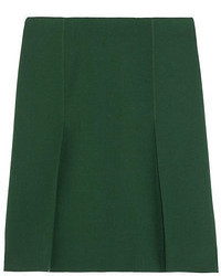 Erdem Calista Pleated Wool Crepe Mini Skirt