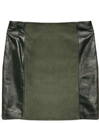 DAY Birger et Mikkelsen Leather And Suede Mini Skirt