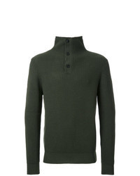 Dark Green Mock-Neck Sweater