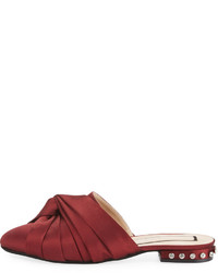 No.21 No 21 Satin Knotted Flat Mule