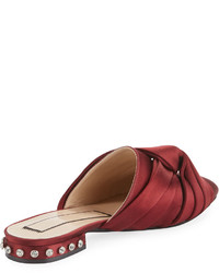 No.21 No 21 Satin Knotted Flat Mule