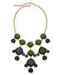 jcpenney Asstd Private Brand Olive Green Bubble Statet Necklace