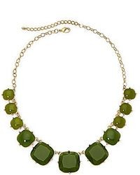 jcpenney Asstd Private Brand Olive Green Square Collar Statet Necklace