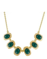 FINE JEWELRY Kjl By Kenneth Jay Lane 22k Gold Plated Simulated Emerald Necklace
