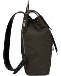 Burberry Green Black Nylon Pocket Backpack