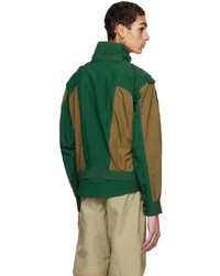 SC103 Green Brown Paneled Jacket