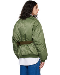Marina Yee Green Customized Bomber Jacket
