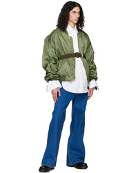 Marina Yee Green Customized Bomber Jacket