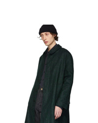 Schnaydermans Black And Green Oversized Boucle Coat