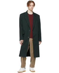 AMI Alexandre Mattiussi Green Wool Coat