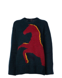 Derek Lam Horse Intarsia Crewneck Sweater