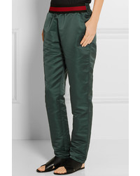 Tomas Maier Duchesse Satin Track Pants Army Green