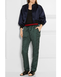 Tomas Maier Duchesse Satin Track Pants Army Green