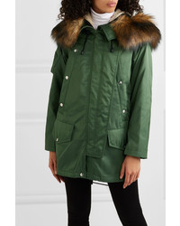 Burberry Faux Fur Trimmed Shell Parka