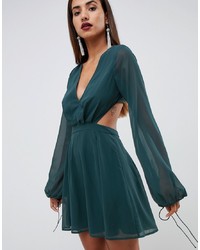 ASOS DESIGN 70s Sleeve Mini Dress