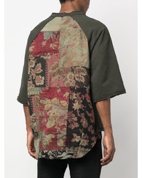 By Walid Patchwork Three Quarter Sleeve T Shirt