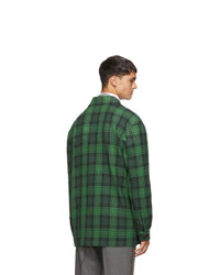 Gucci Green Check Wool Crest Jacket