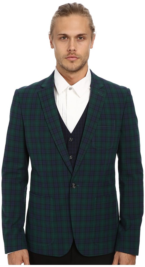 tartan suit green