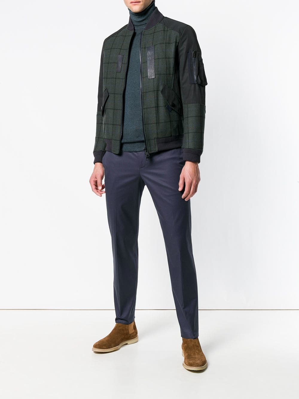 Etro Checked Bomber Jacket, $692 | farfetch.com | Lookastic