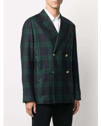 Tommy Hilfiger Plaid Check Double Breasted Blazer