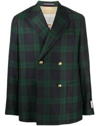 Tommy Hilfiger Plaid Check Double Breasted Blazer
