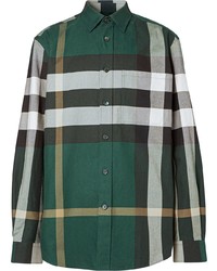 Burberry Check Pattern Buttoned Shirt