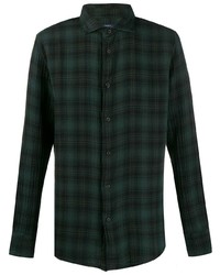 Deperlu Check Print Long Sleeve Shirt