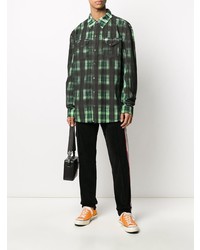 B-Used Contrast Checked Shirt