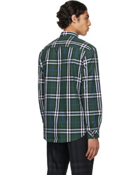 Burberry Green Poplin Check Shirt