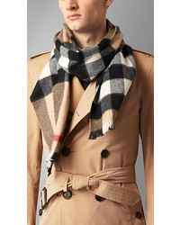 Burberry Exploded Check Cashmere Scarf, $395 | Burberry | Lookastic
