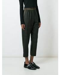 Antonio Marras Plaid Tapered Cropped Trousers