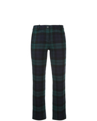 Michael Kors Collection Tartan Flannel Cropped Trousers