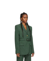 Givenchy Green Plaid Blazer