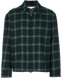 Dark Green Plaid Wool Jacket