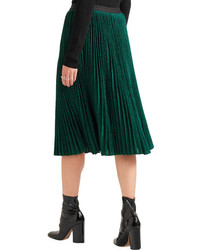 Vanessa Bruno Flo Pliss Metallic Stretch Knit Skirt