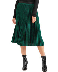 Vanessa Bruno Flo Pliss Metallic Stretch Knit Skirt