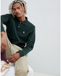 Carhartt WIP Chase Long Sleeve Polo In Green
