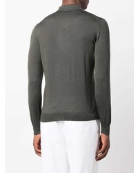 Tagliatore Long Sleeve Fine Knit Polo Shirt