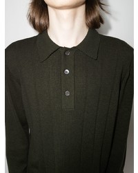 Wood Wood Long Sleeved Knit Polo Shirt