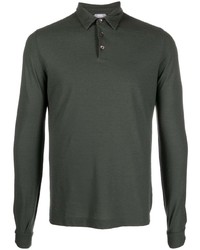 Zanone Point Collar Long Sleeved Polo Shirt