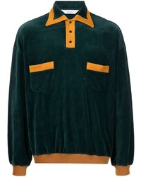 SASQUATCHfabrix. Velour Long Sleeve Polo Shirt