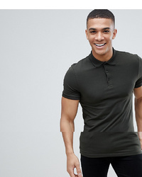 ASOS DESIGN Jersey Muscle Fit Polo In Green