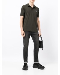 Emporio Armani Logo Embroidered Cotton Polo Shirt