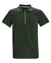 Armani Exchange Logo Print Trim Polo Shirt