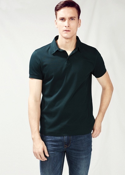 frequentie Verleden leerling Mango Outlet Button Down Collar Polo Shirt, $39 | Mango | Lookastic