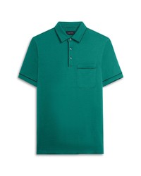 Bugatchi Pima Cotton Short Sleeve Polo Shirt In Seafoam At Nordstrom